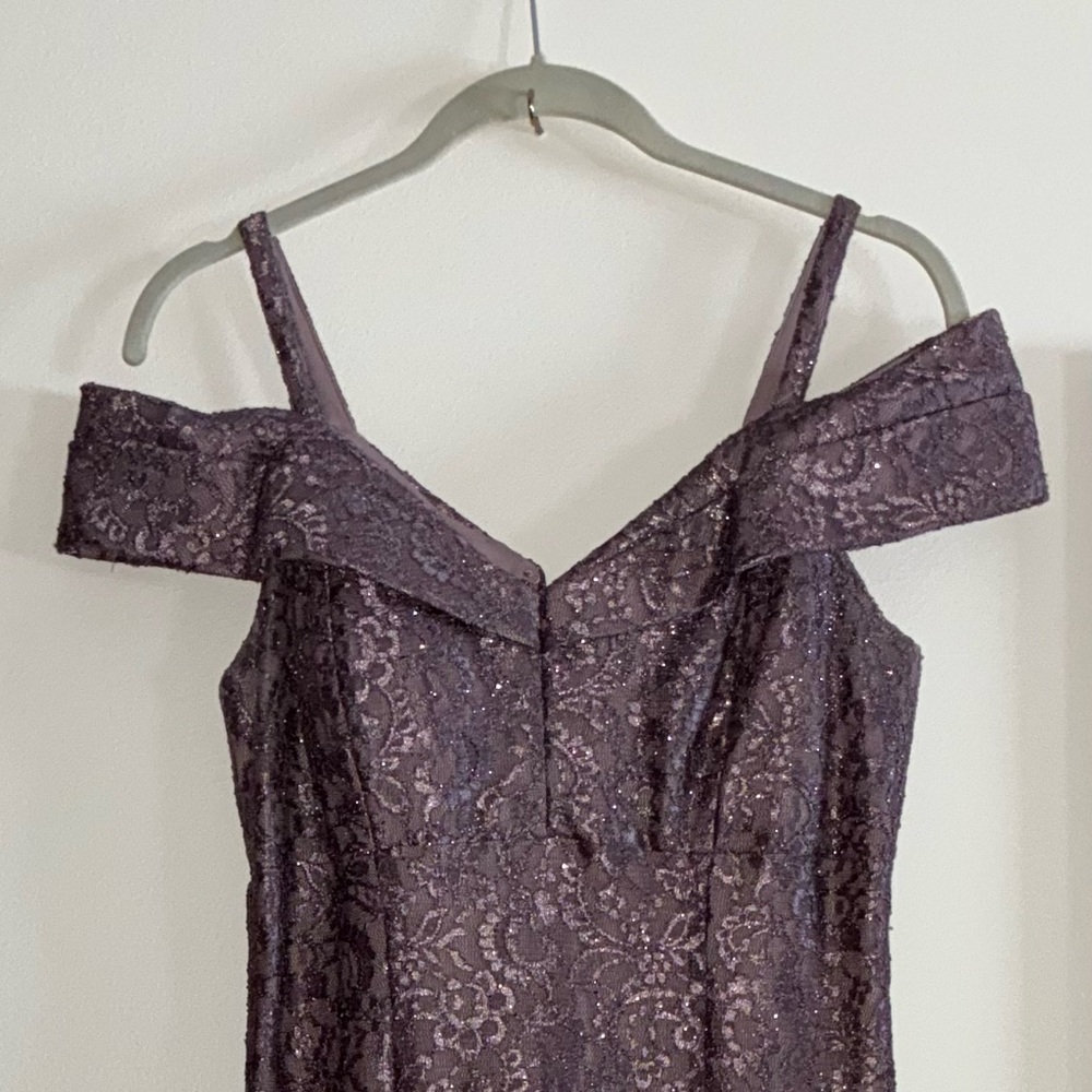 R&M Richards Mauve Sequin Dress